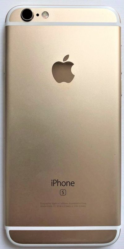 Rear case of gold iPhone 6s